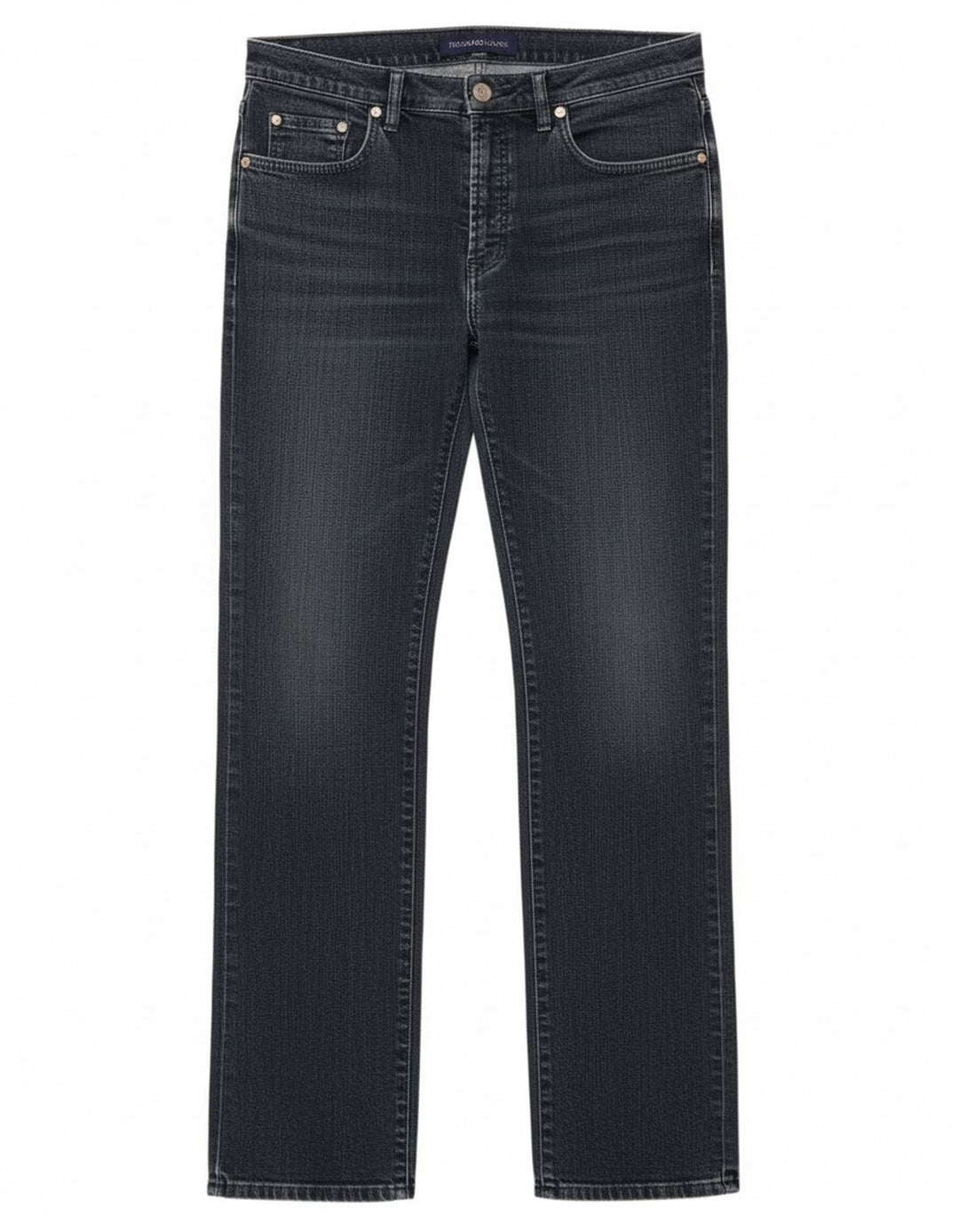 Trussardi Damen Straight Jeans W28 L35 Marineblaue Baumwolle