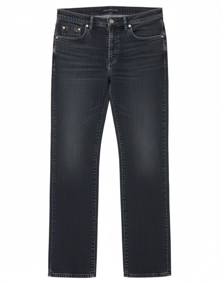 Trussardi Damen Straight Jeans W28 L35 Marineblaue Baumwolle