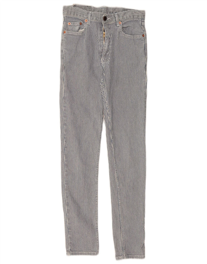 Levi's Damen Slim Jeans W24 L28 Blaue Nadelstreifen