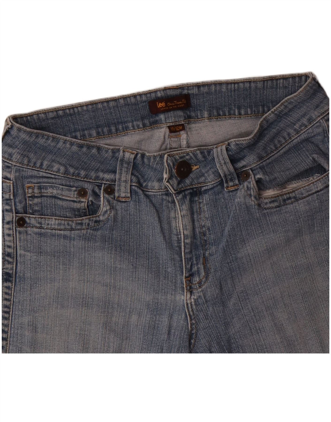 LEE Damen Jeansshorts US 11/12 Large W32 Blaue Baumwolle