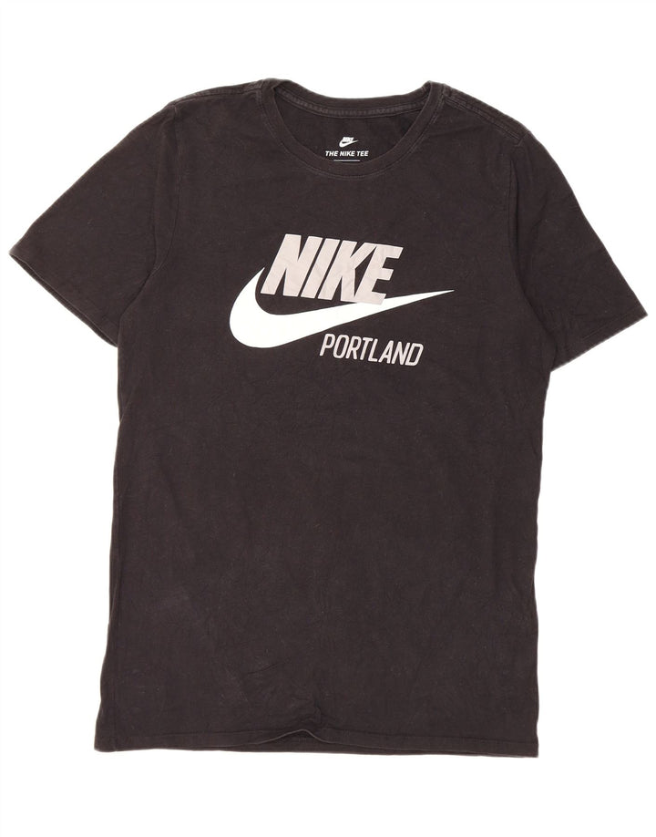 Nike Herren-T-Shirt mit Grafik, Größe S, schwarze Baumwolle