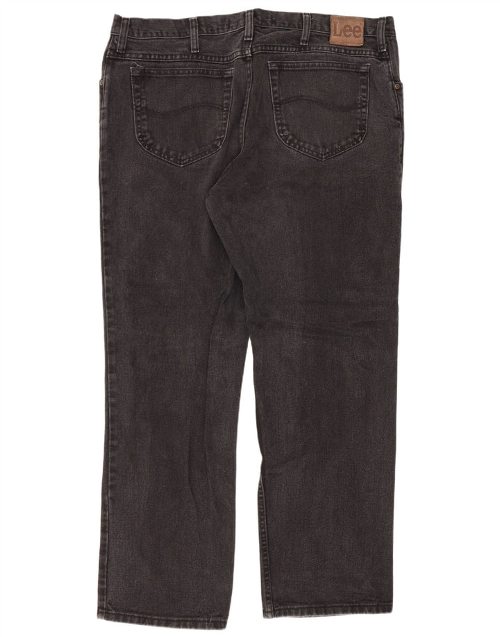 Lee Herren-Jeans mit normaler Passform, gerade Passform, W40, L30, schwarze Baumwolle
