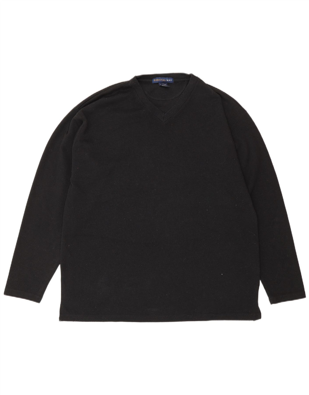 Essential Herren-Top, langärmelig, groß, aus schwarzem Polyester
