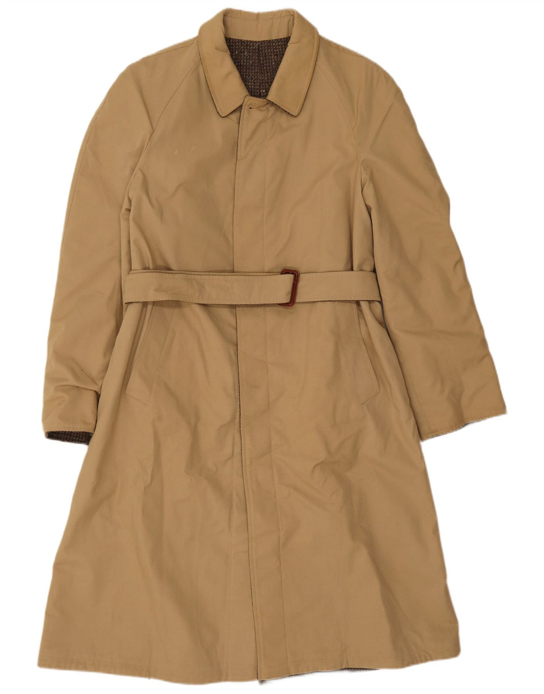 Diolen Herren Wendemantel UK 36 Small Khaki Schurwolle