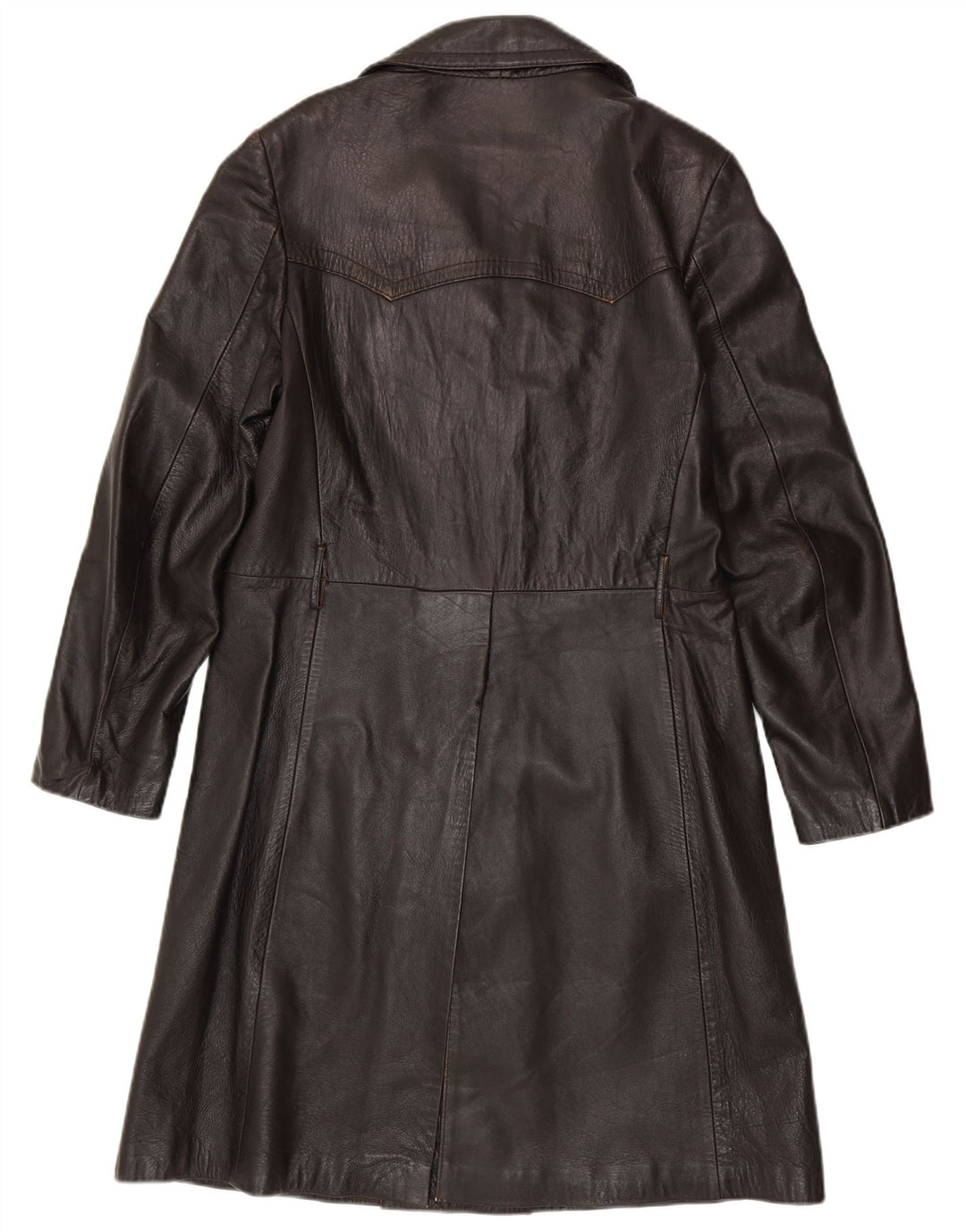 VINTAGE Herren Ledermantel IT 50 Großes braunes Leder