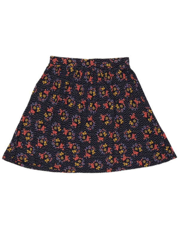 Fat Face Damen-A-Linien-Rock UK 12 Medium W30 Mehrfarbige Viskose mit Blumenmuster