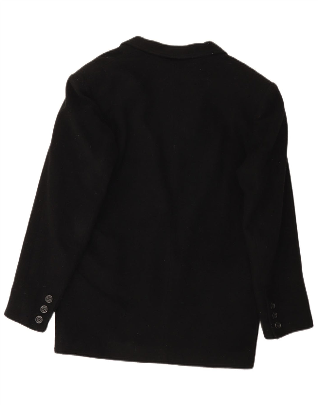 Benetton Damen-Blazerjacke mit 3 Knöpfen, IT 42, mittelschwarze Wolle