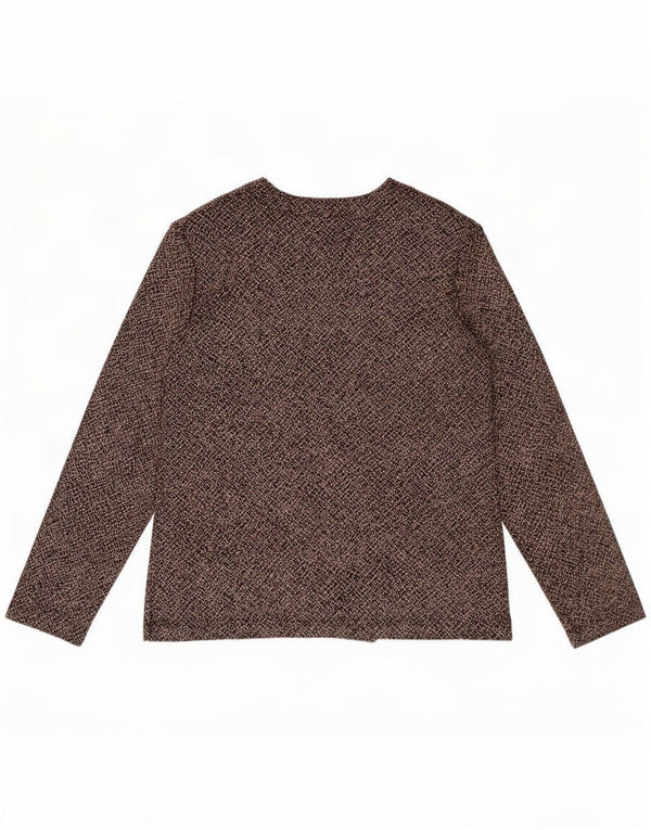 Ronni Nicole Offene Blazer-Jacke für Damen, UK 12, mittelbraun gefleckt