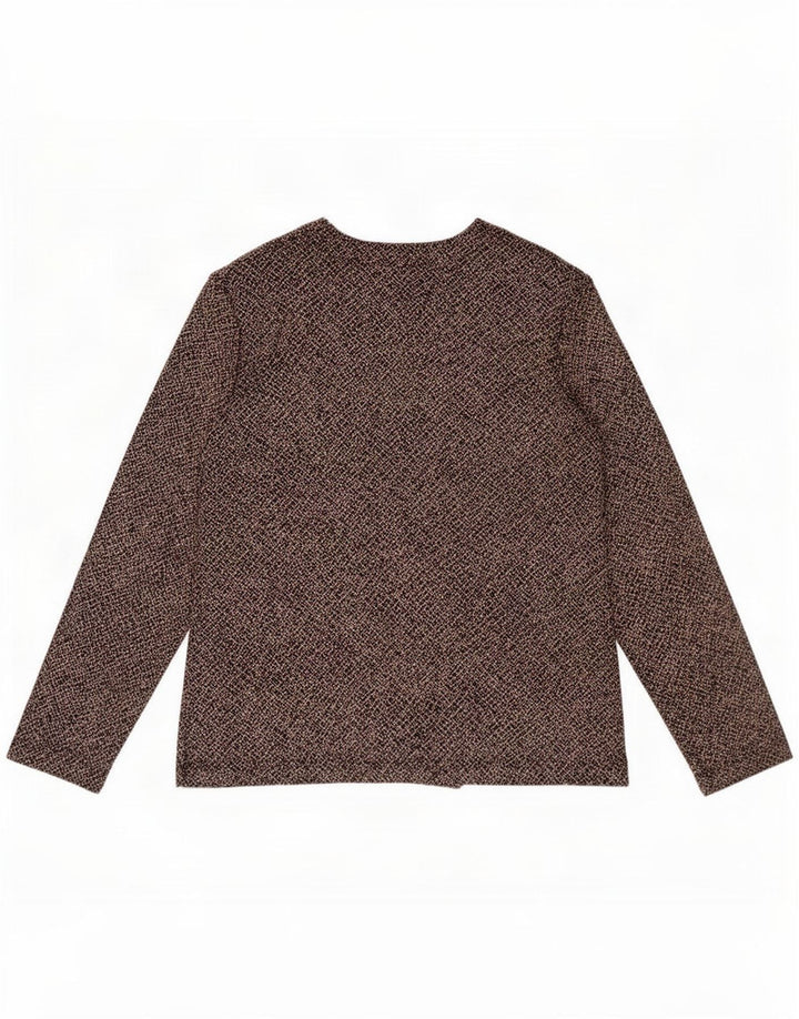 Ronni Nicole Offene Blazer-Jacke für Damen, UK 12, mittelbraun gefleckt