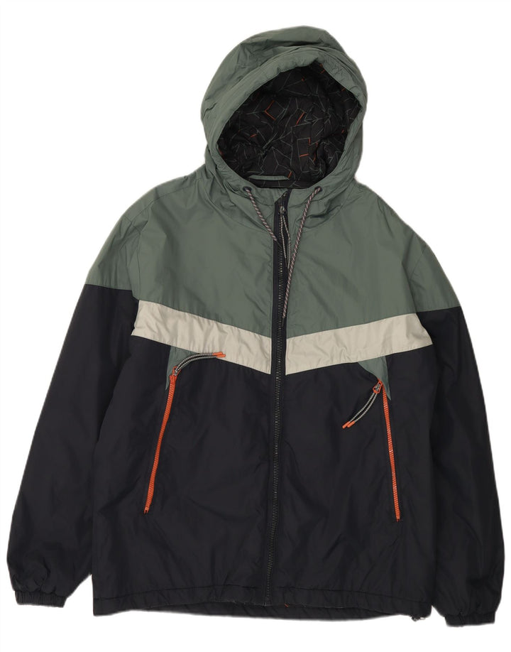 PEPE JEANS Herren-Windjacke mit Kapuze, UK 42, XL, Marineblau, Farbblock