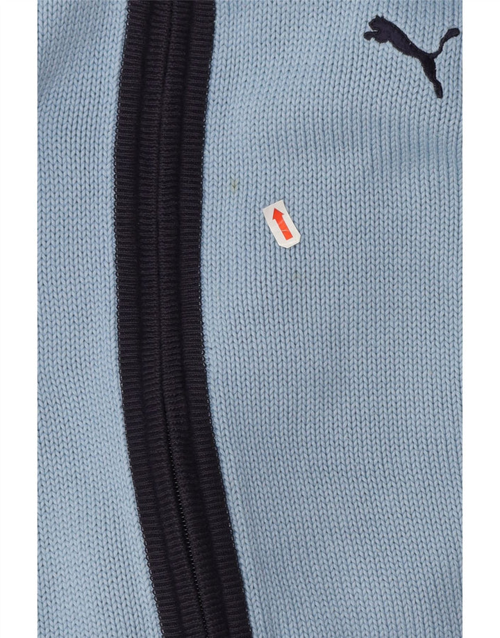 Puma Herren-Strickjacke, groß, blaues Acryl