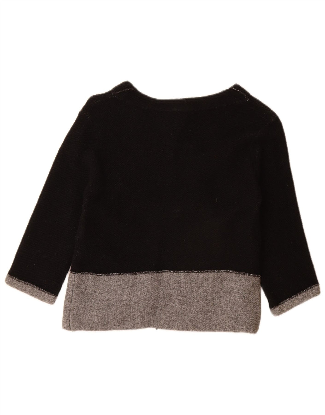 Fred Perry Damen-Strickjacke mit 3/4-Ärmeln, Gr. 10, Größe S, Schwarz, Farbblock