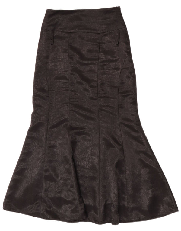 Vintage Damen Meerjungfrauenrock mit hoher Taille, EU 38, Mittel W24, schwarzes Polyester
