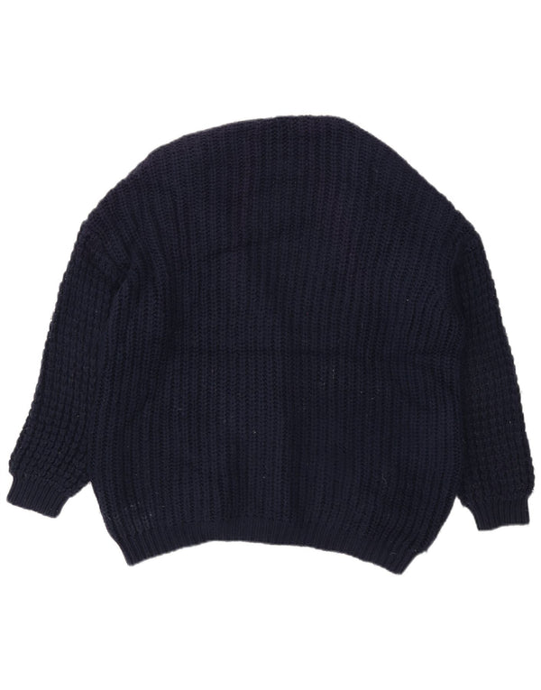 Topshop Damen-Strickjacke in Übergröße, Gr. 10, Größe S, Marineblau, Acryl