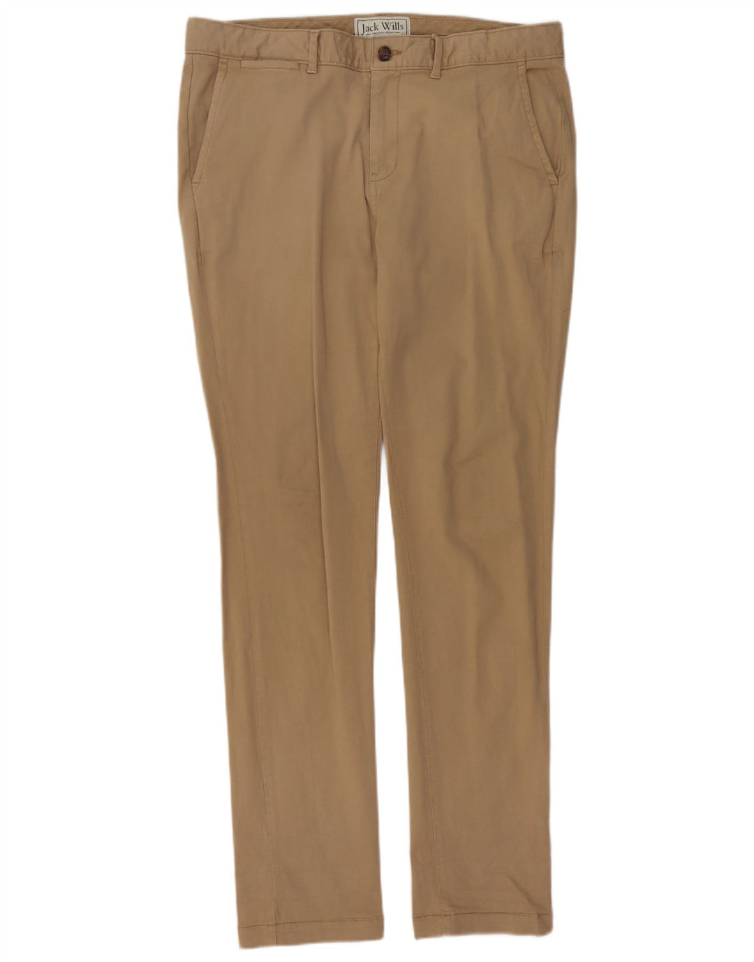 JACK WILLS Herren Slim Chinohose W34 L34 Beige Baumwolle