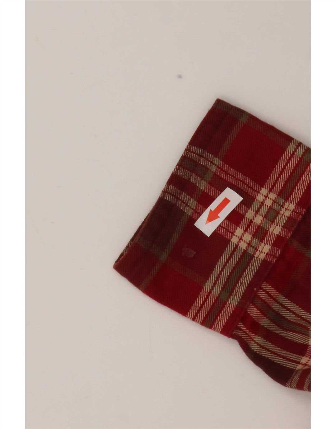 Timberland Damen Flanellhemd UK 14 Mittelrot karierte Baumwolle