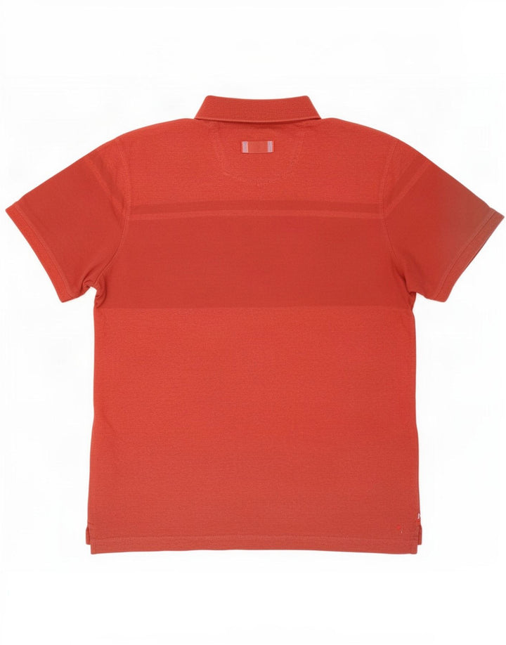 Fat Face Herren-Poloshirt, groß, rot, Colourblock-Baumwolle