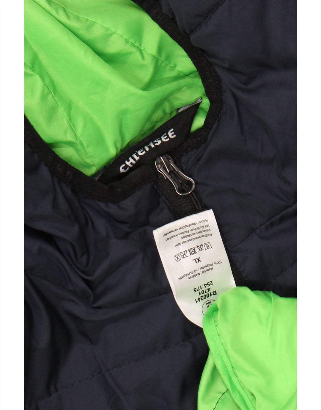 CHIEMSEE Wattierte Herrenjacke mit Kapuze, UK 42, XL, Marineblau, Polyester