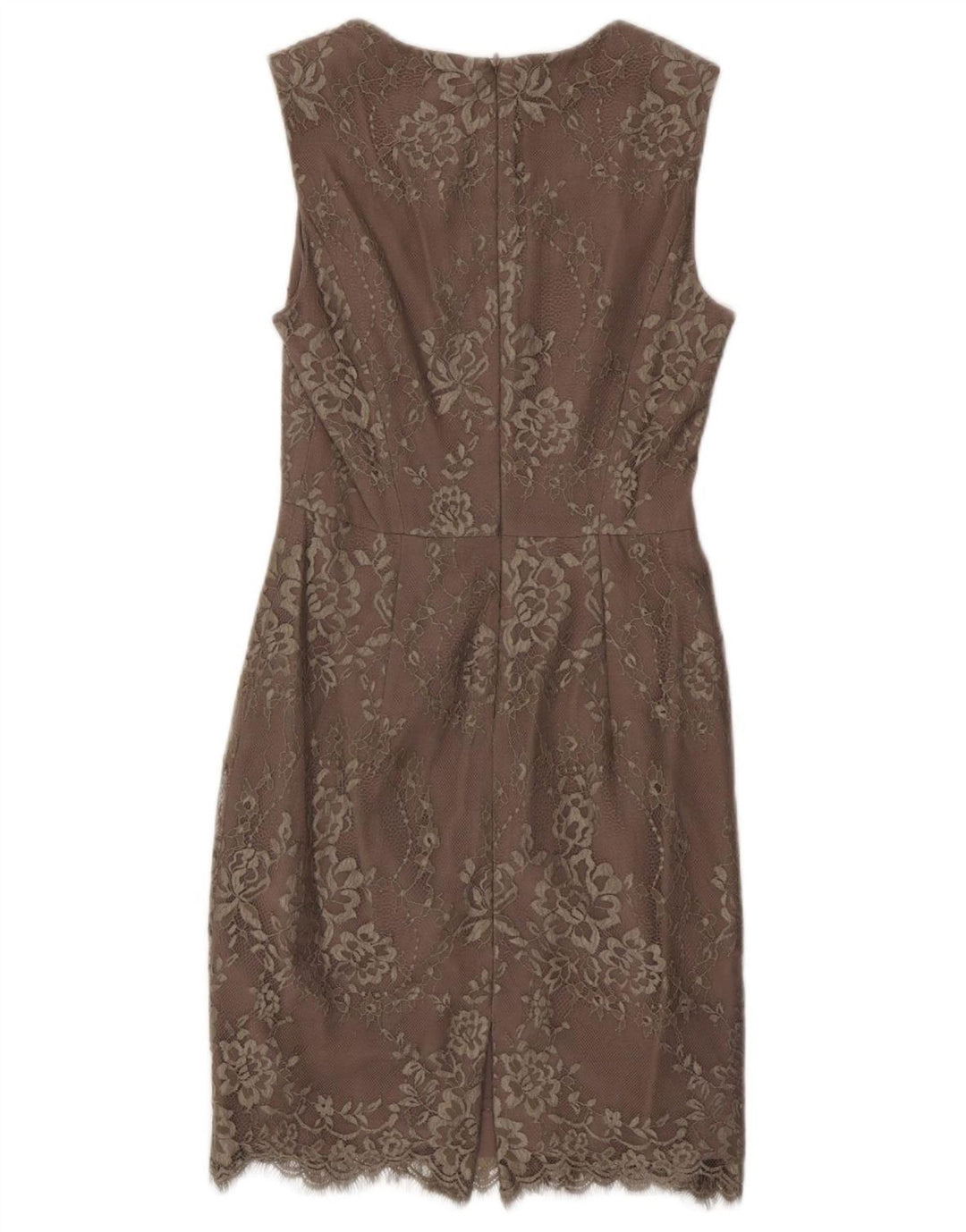 L.K. BENNETT Ärmelloses Damen-Etuikleid, Gr. 8, klein, lila, geblümtes Nylon