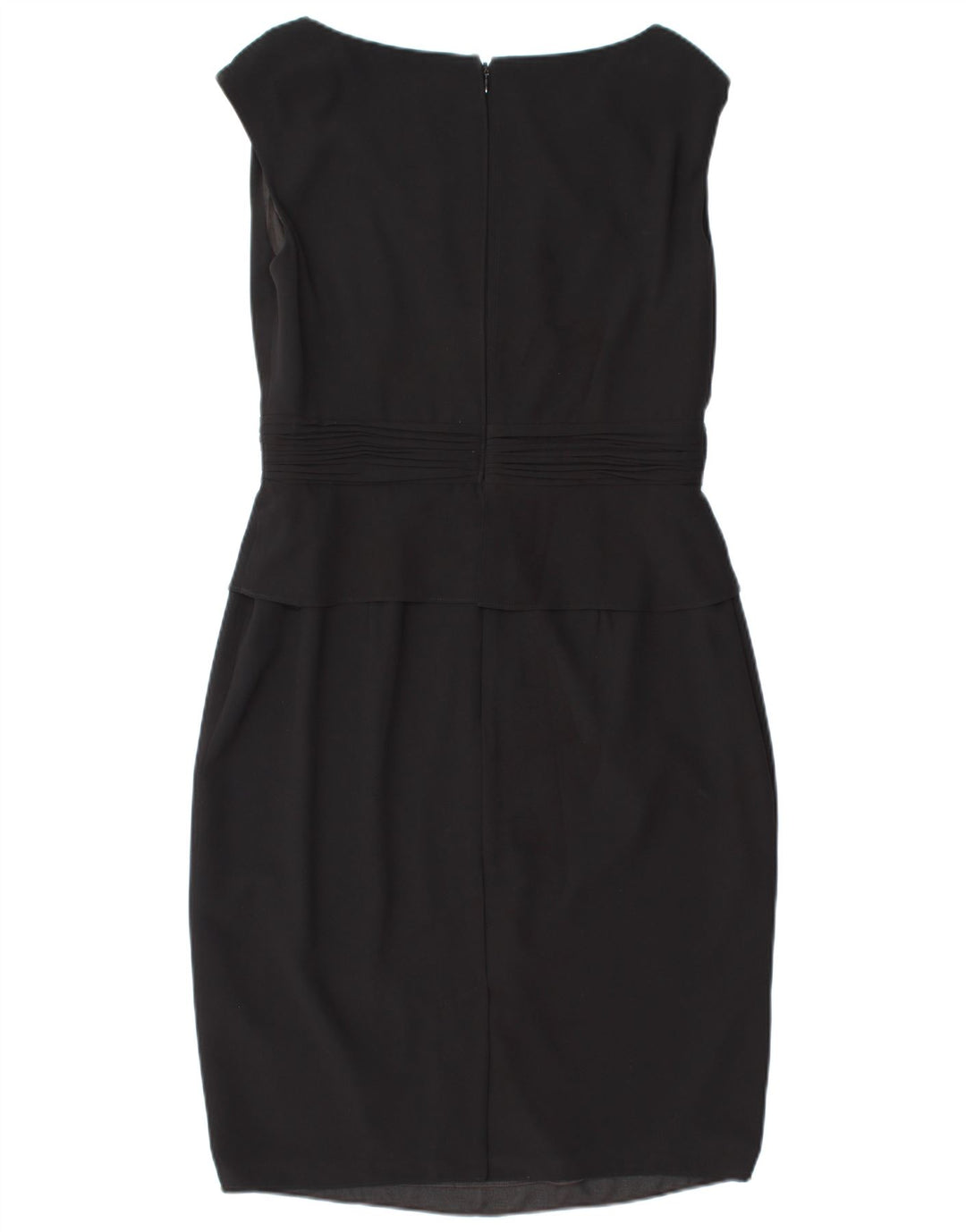 JACQUES VERT Damen Ärmelloses Schößchenkleid UK 12 Medium Schwarz Polyester