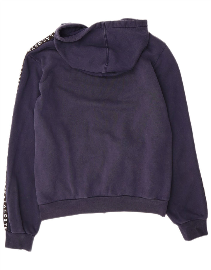 Lacoste Herren-Kapuzenpullover mit grafischem Reißverschluss, Größe 3, klein, Marineblau, Farbblock