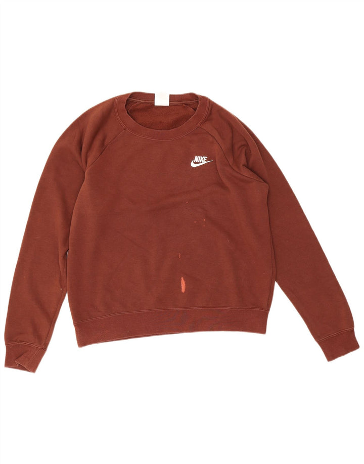 Nike Damen-Sweatshirt in Übergröße, Größe 10, Größe S, braun, Baumwolle