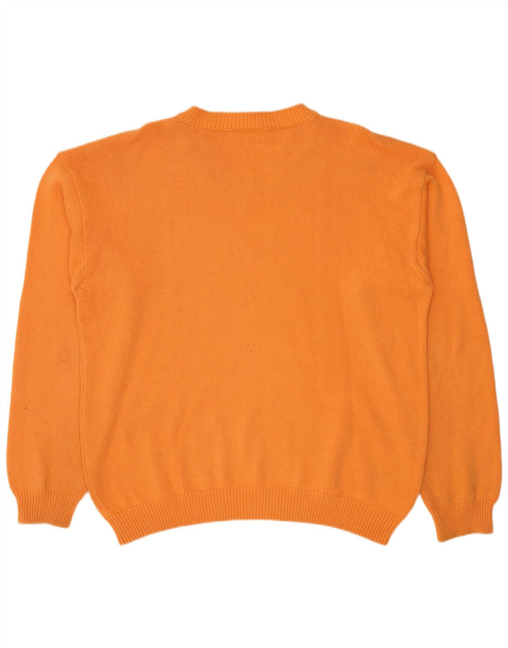 Lacoste Herren-Pullover mit V-Ausschnitt, Größe 5, groß, Orange