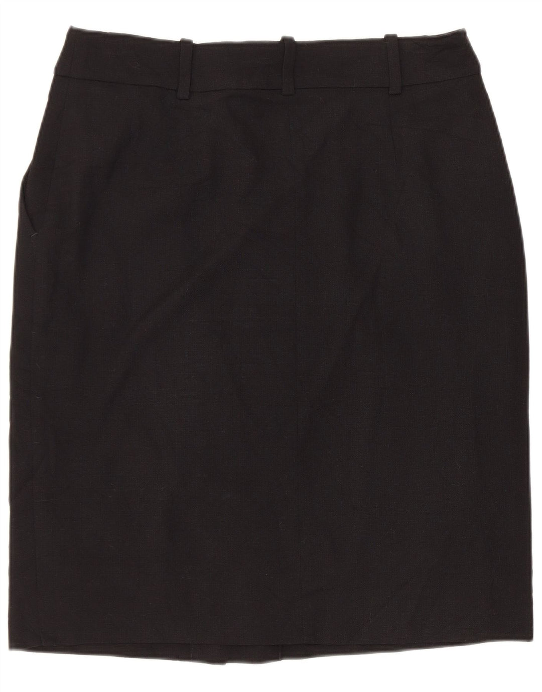 BROOKS BROTHERS Gerader Damenrock US 4 Medium W30 Schwarze Wolle