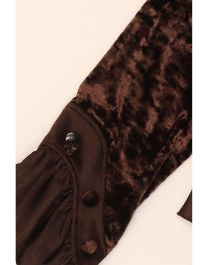 JOSEPH RIBKOFF Damen Velours-Hemdbluse UK 16 Large Braun Polyester