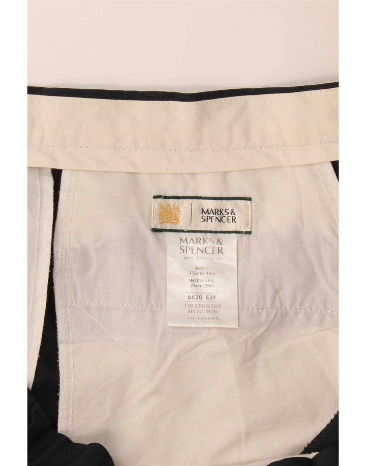 Marks & Spencer Herren-Anzughose mit Pegged-Anzug, W44, L29, marineblaues Polyester