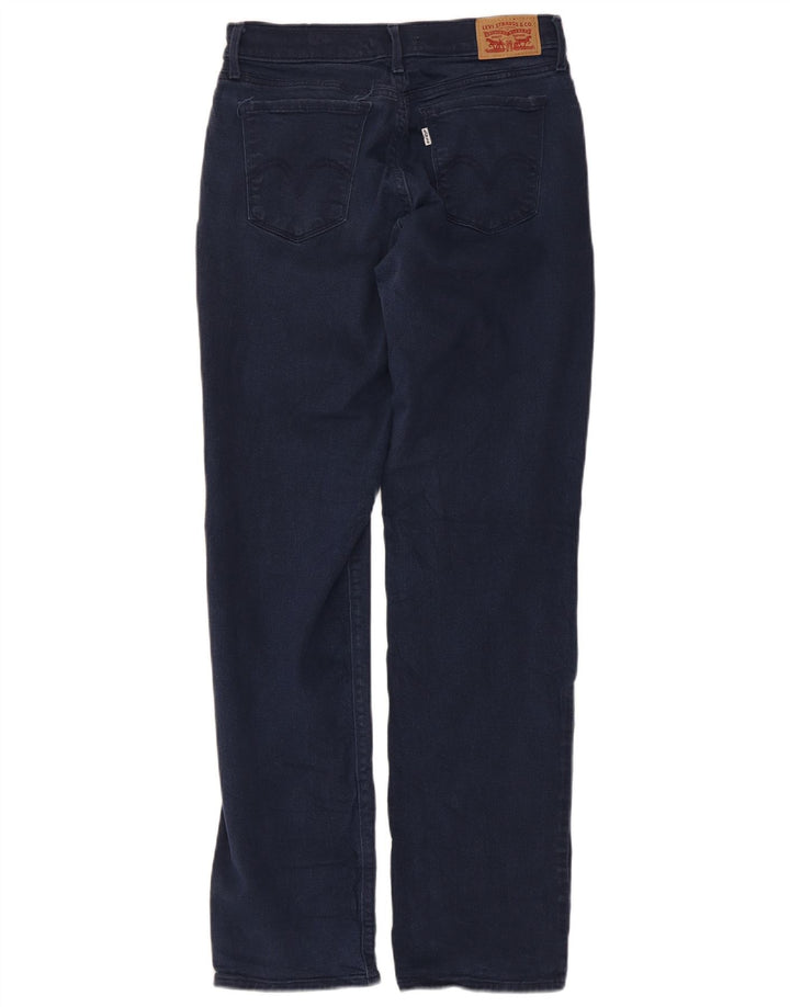 Levi's Damen 505 Straight Jeans W27 L30 Marineblaue Baumwolle