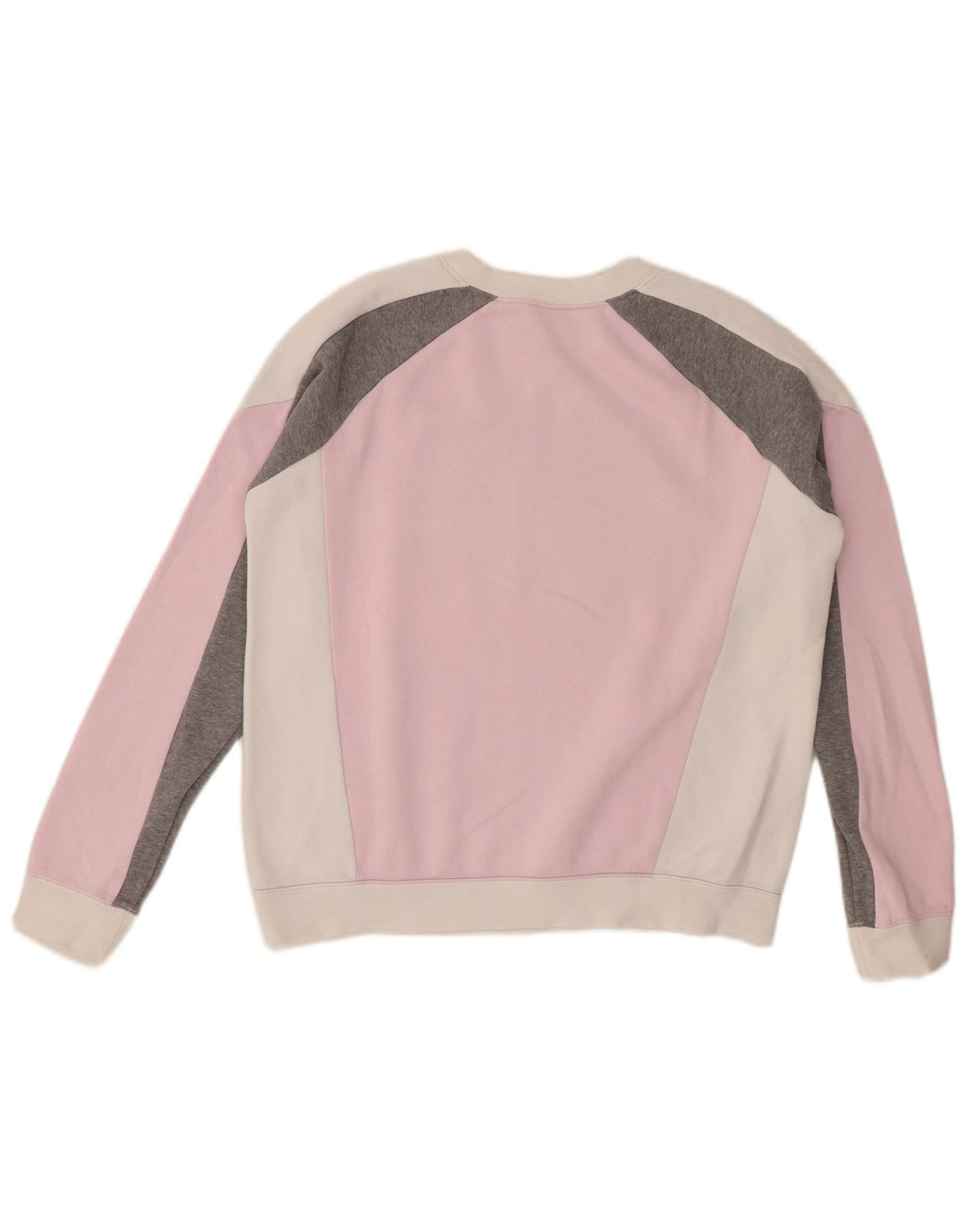 Nike Womens Graphic Sweatshirt Pullover UK 14 Mittelrosa Farbblock