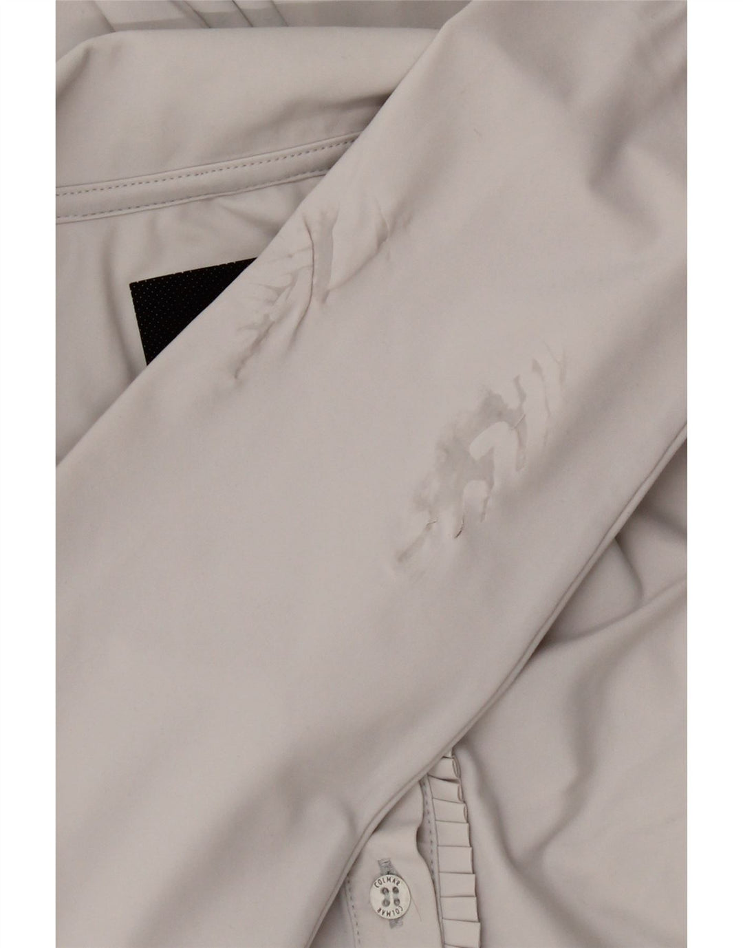COLMAR Womens Long Sleeve Polo Shirt UK 10 Small Grey Polyamide Vintage Colmar and Second-Hand Colmar from Messina Hembry 