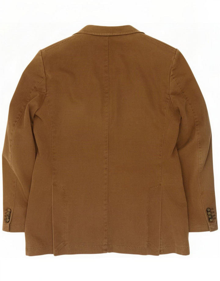 Gant Herren 2-Knopf-Blazerjacke EU 48 mittelbraune Baumwolle