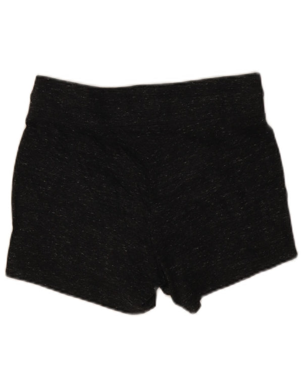 Nike Damen Graphic Sport Shorts UK 4 XS Grau gefleckte Baumwolle