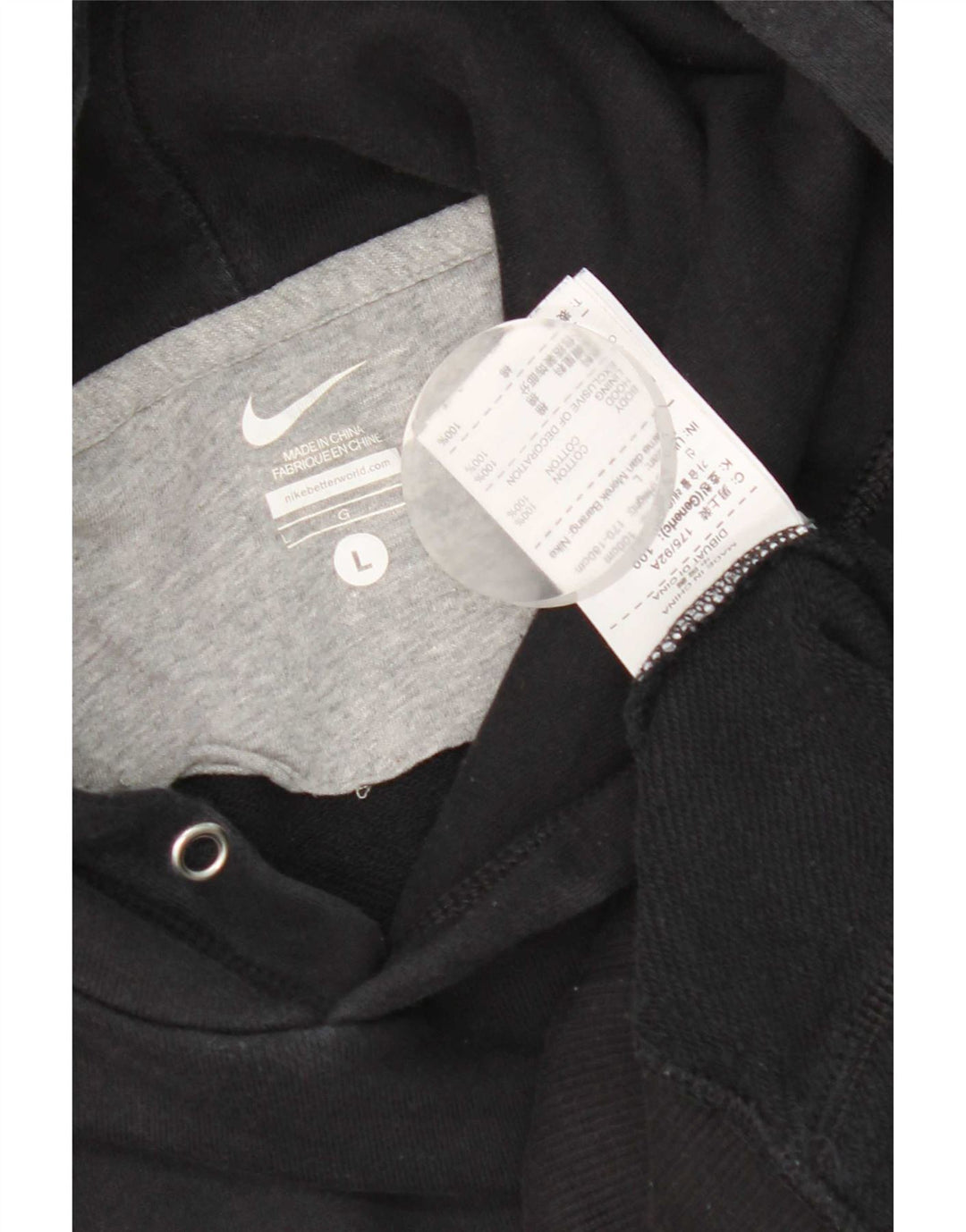 Nike Herren Kapuzenpullover, groß, aus schwarzer Baumwolle