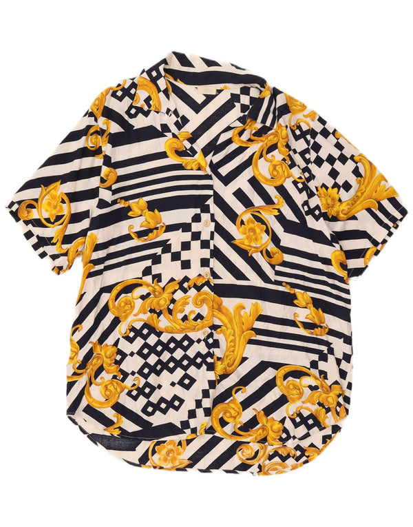 Fancy Fully Damen-Hemdbluse mit abstraktem Muster, UK 20 2XL, mehrfarbig