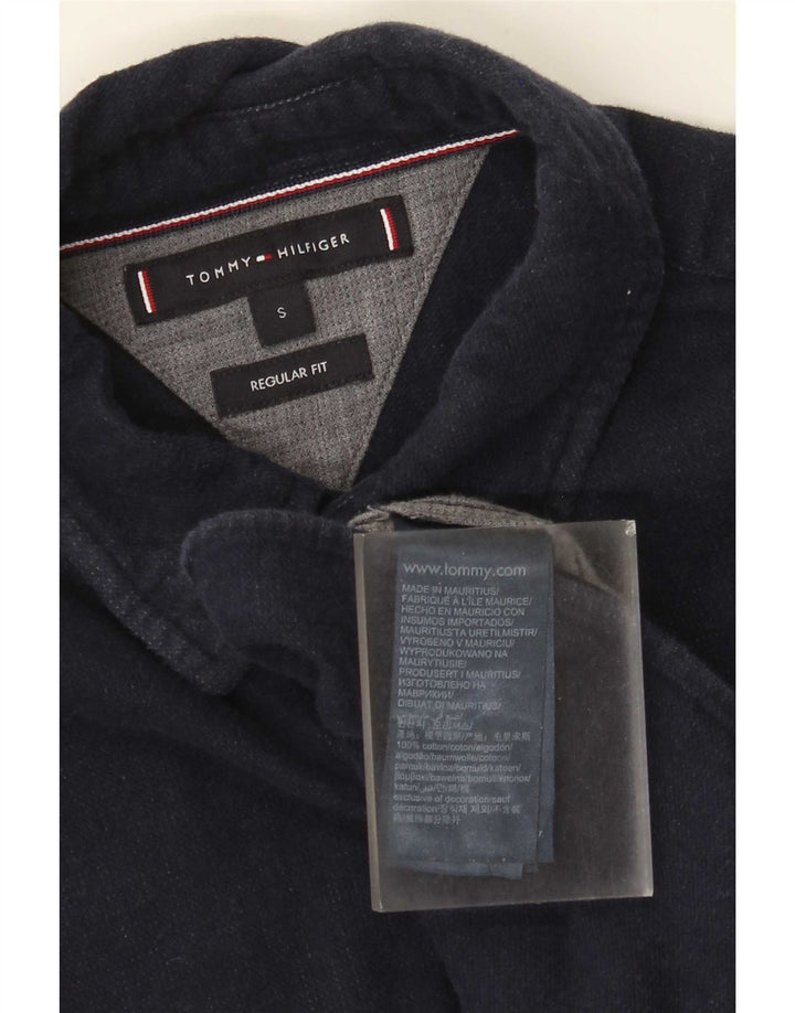 Tommy Hilfiger Herren-Flanellhemd mit normaler Passform, klein, marineblau, Baumwolle