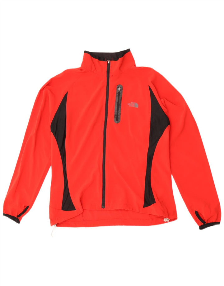 The North Face Damen-Trainingsanzug-Oberteiljacke UK 14 Mittelroter Farbblock