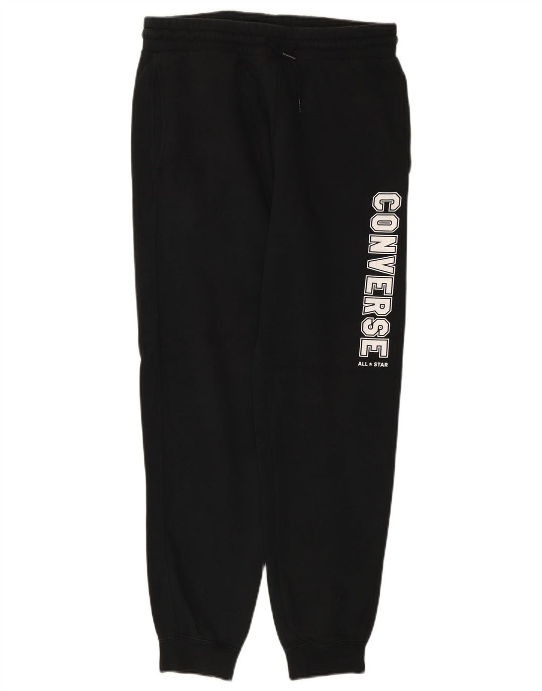 Converse Herren-Trainingshose mit Grafik, Größe S, schwarze Baumwolle