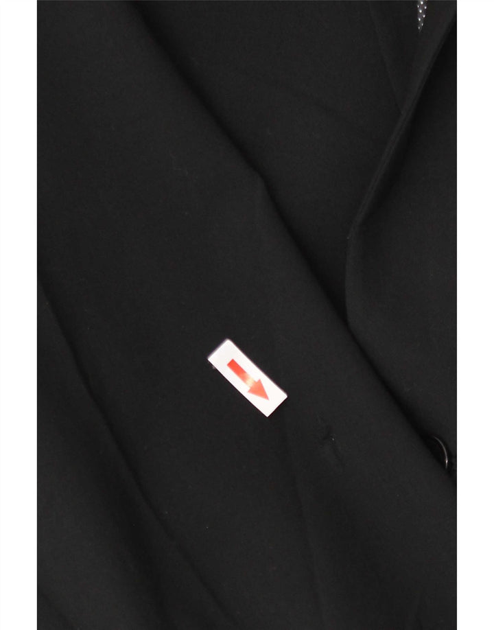 Marks & Spencer Herren-Blazer mit 2 Knöpfen, UK 48, 2XL, schwarze Wolle