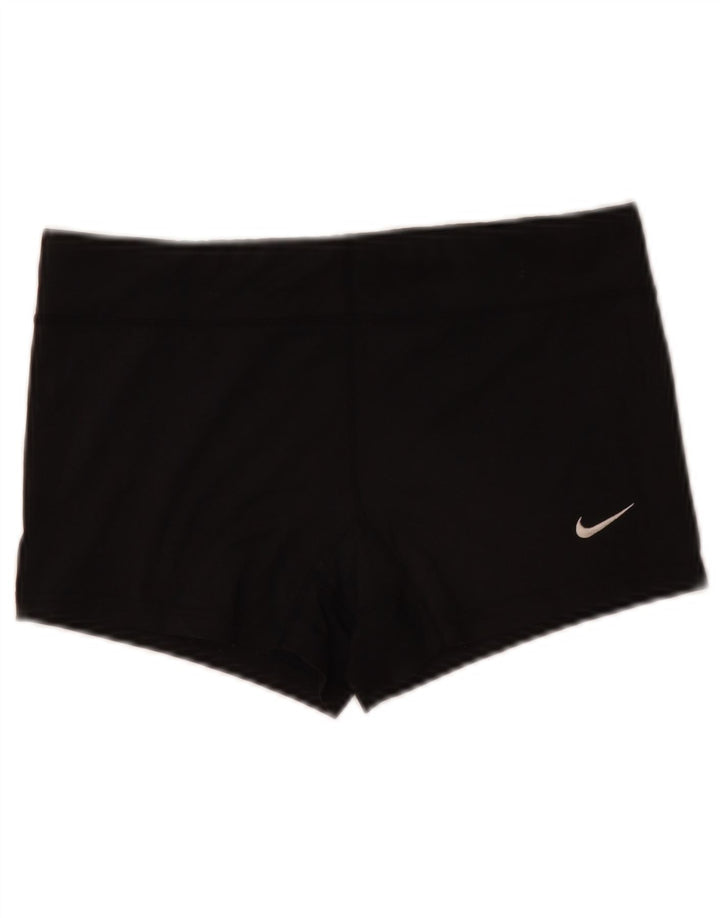 Nike Damen Dri Fit Sport Shorts UK 10 Small Schwarz Polyester