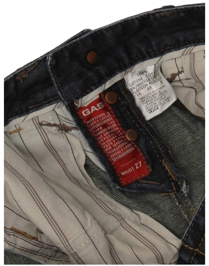 Gas Damen Jeansshorts W27 Small Marineblaue Baumwolle