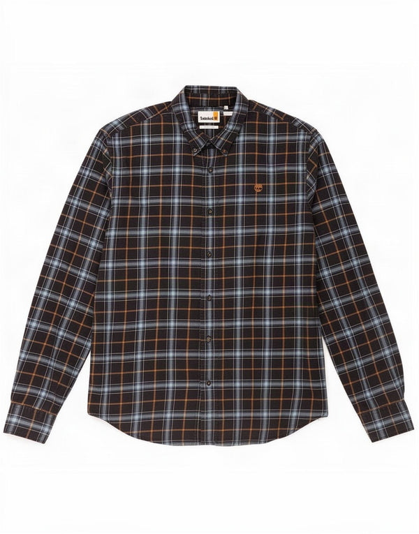 Timberland Herren-Flanellhemd mit normaler Passform, groß, marineblau kariert