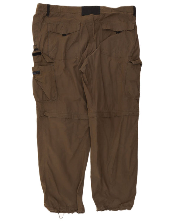 Marks & Spencer Herren Active Regular Fit Cargohose W42 L31 Khaki Baumwolle