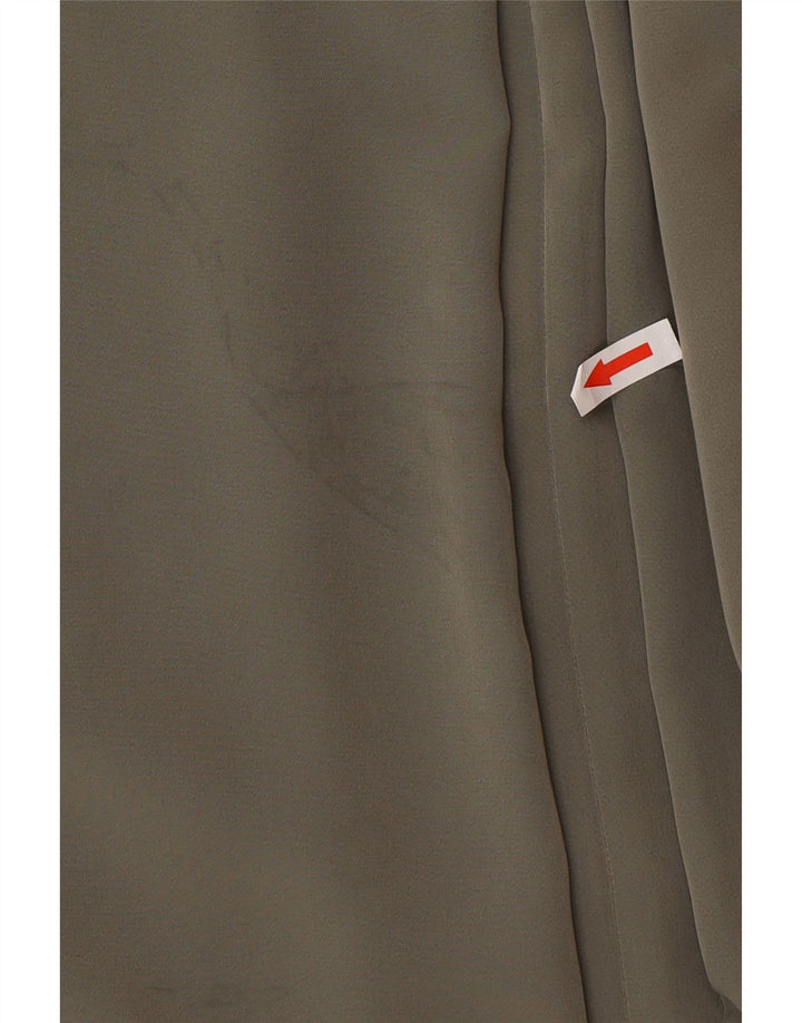 Vintage Damen Loose Fit Overcoat UK 20 2XL Grün Polyester