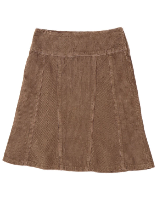 Benetton Damen Cordrock IT 40 Small W29 Beige Baumwolle