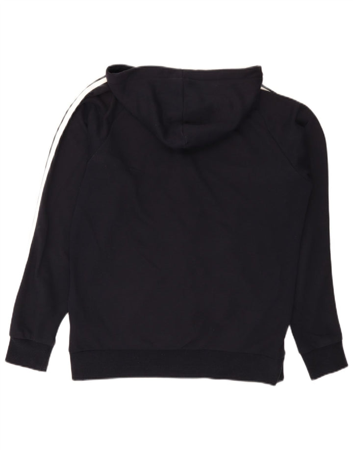 Adidas Herren-Kapuzenpullover mit Reißverschluss, mittlere marineblaue Baumwolle