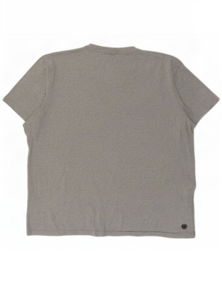 Fat Face Herren-T-Shirt mit Grafik, 2XL, grau meliert, Baumwolle