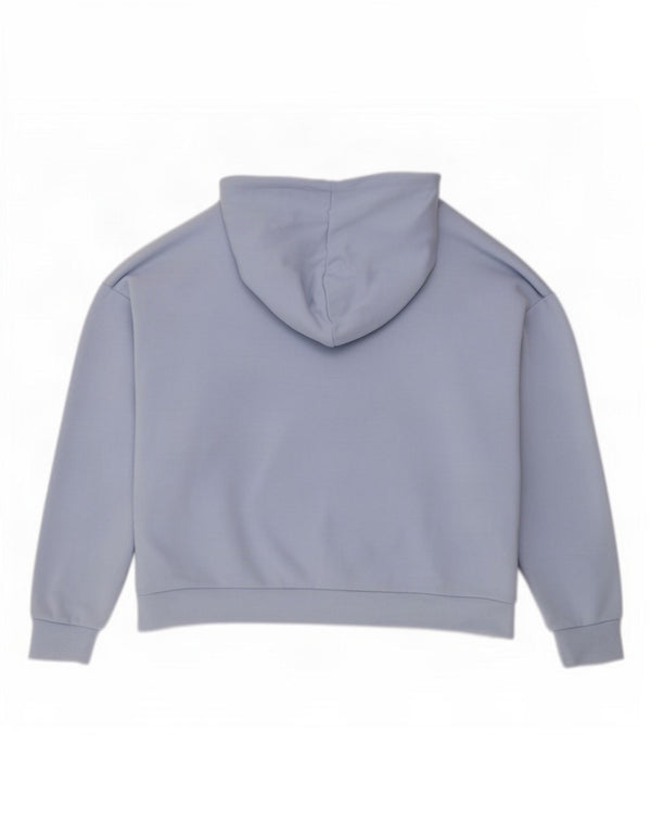 Adidas Damen Graphic Oversized Hoodie Pullover UK 20/22 XL Blaue Baumwolle